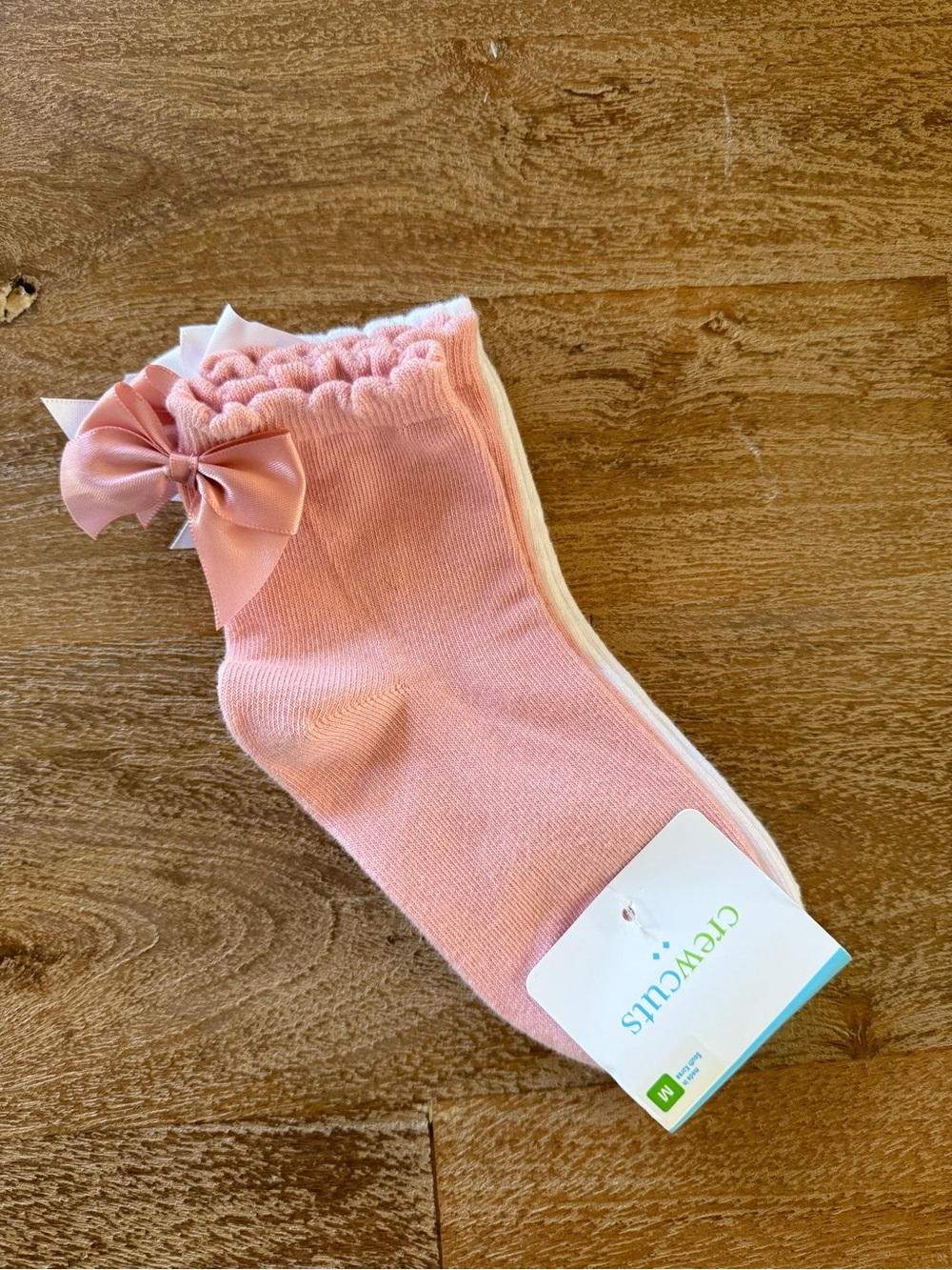 Crewcuts Pink Ruffle Bow Kids Socks